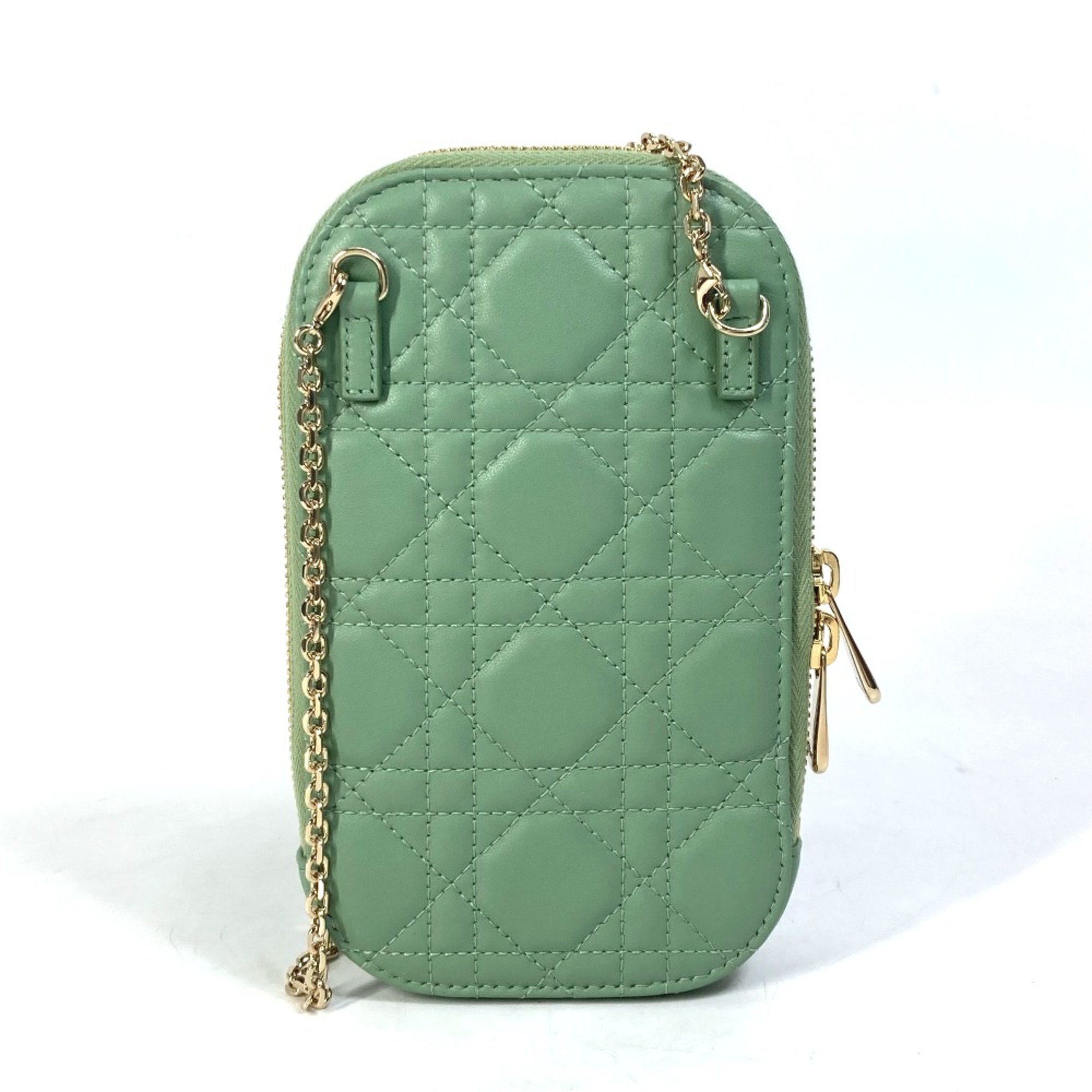 Christian CHRISTIAN DIOR S0872ONMJ_M59H Cannage phone case Chain 3WAY bag Shoulder Bag Green