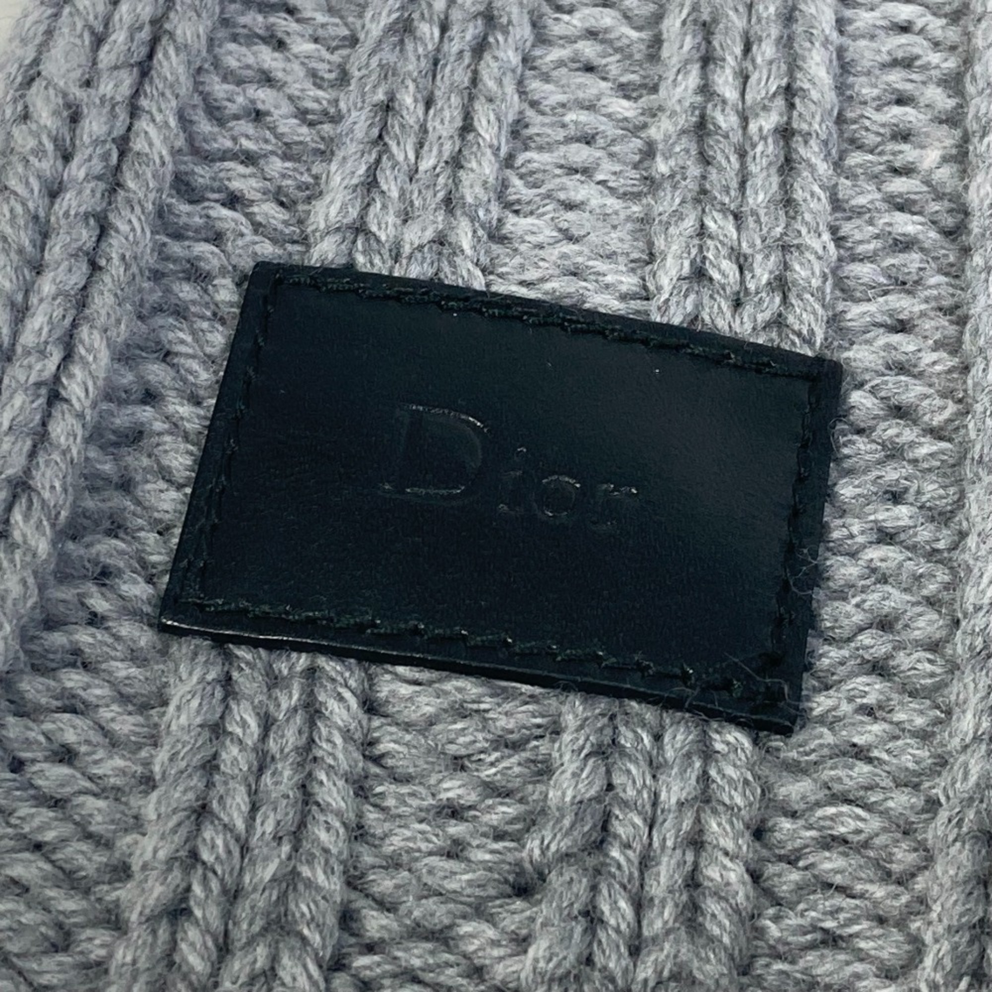 CHRISTIAN DIOR CHRISTIAN DIOR Homme Neck warmer snood Scarf gray Black