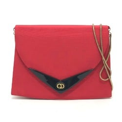 Christian CHRISTIAN DIOR Trotter Chain Shoulder Bag Red GoldHardware