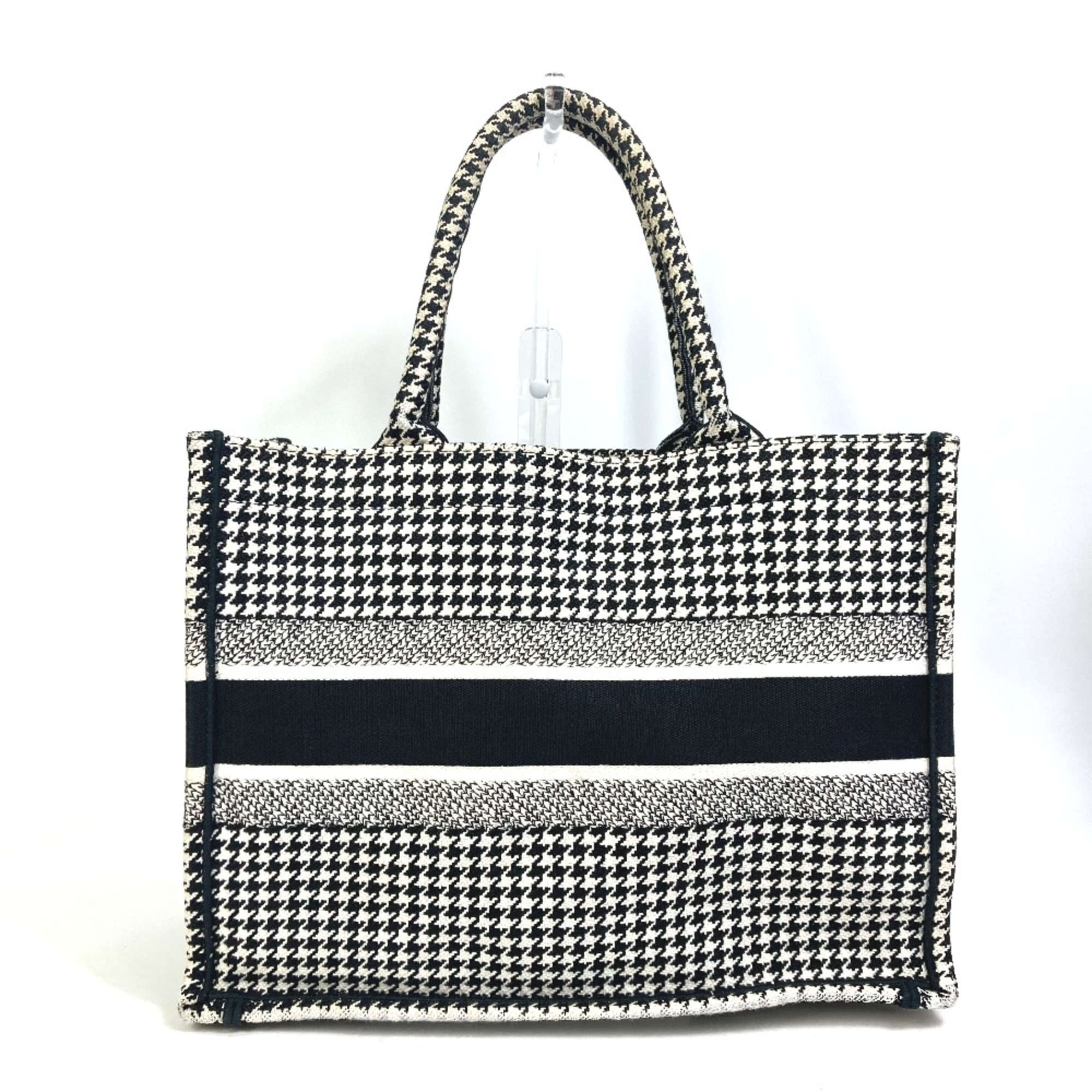 CHRISTIAN DIOR M1296ZTQT M911 Houndstooth Bag Shoulder Bag Tote Bag Black White eLADY Globazone