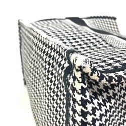 CHRISTIAN DIOR M1296ZTQT_M911 Houndstooth Bag Shoulder Bag Tote Bag Black White