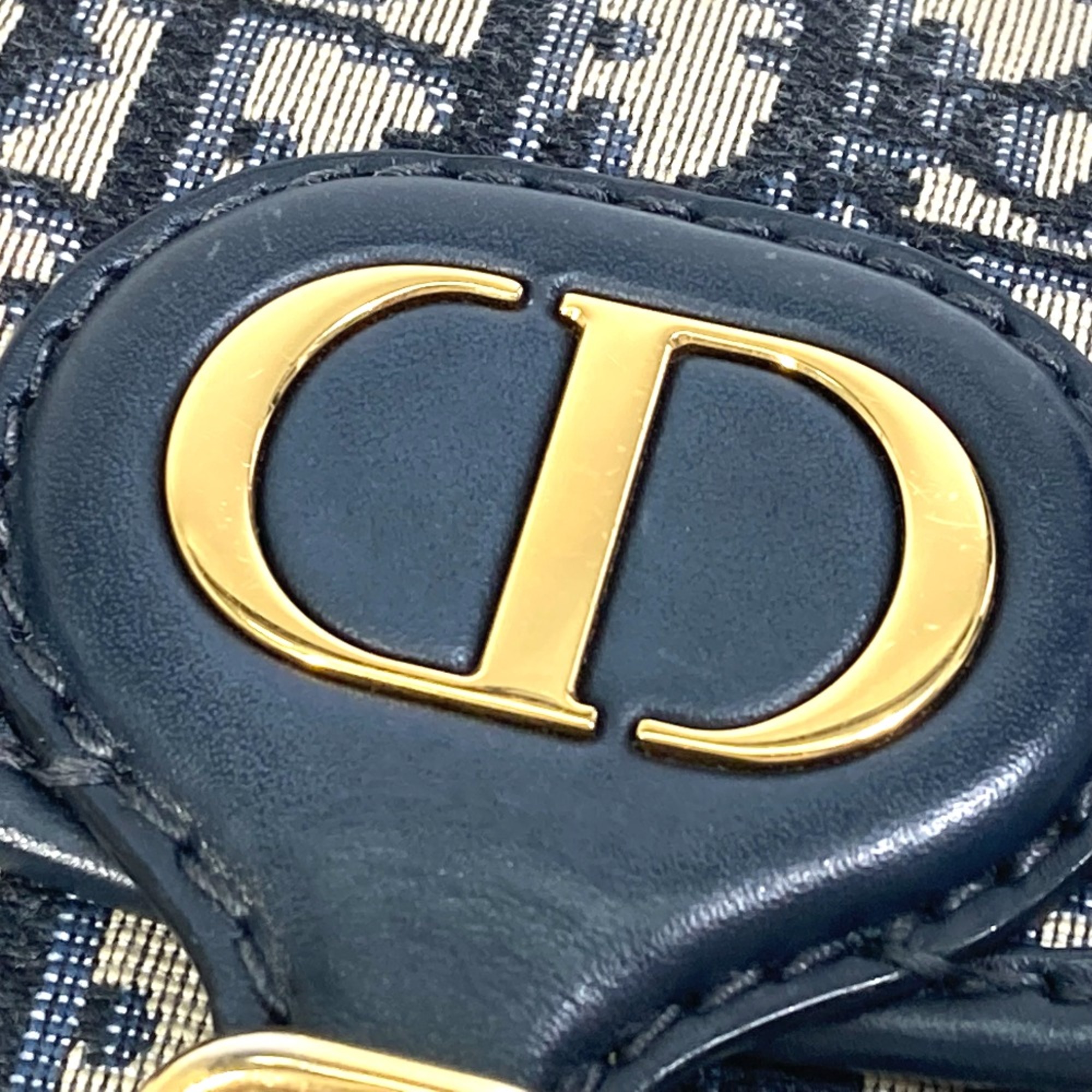 CHRISTIAN DIOR M9319UTZQ Oblique Shoulder Bag Navy