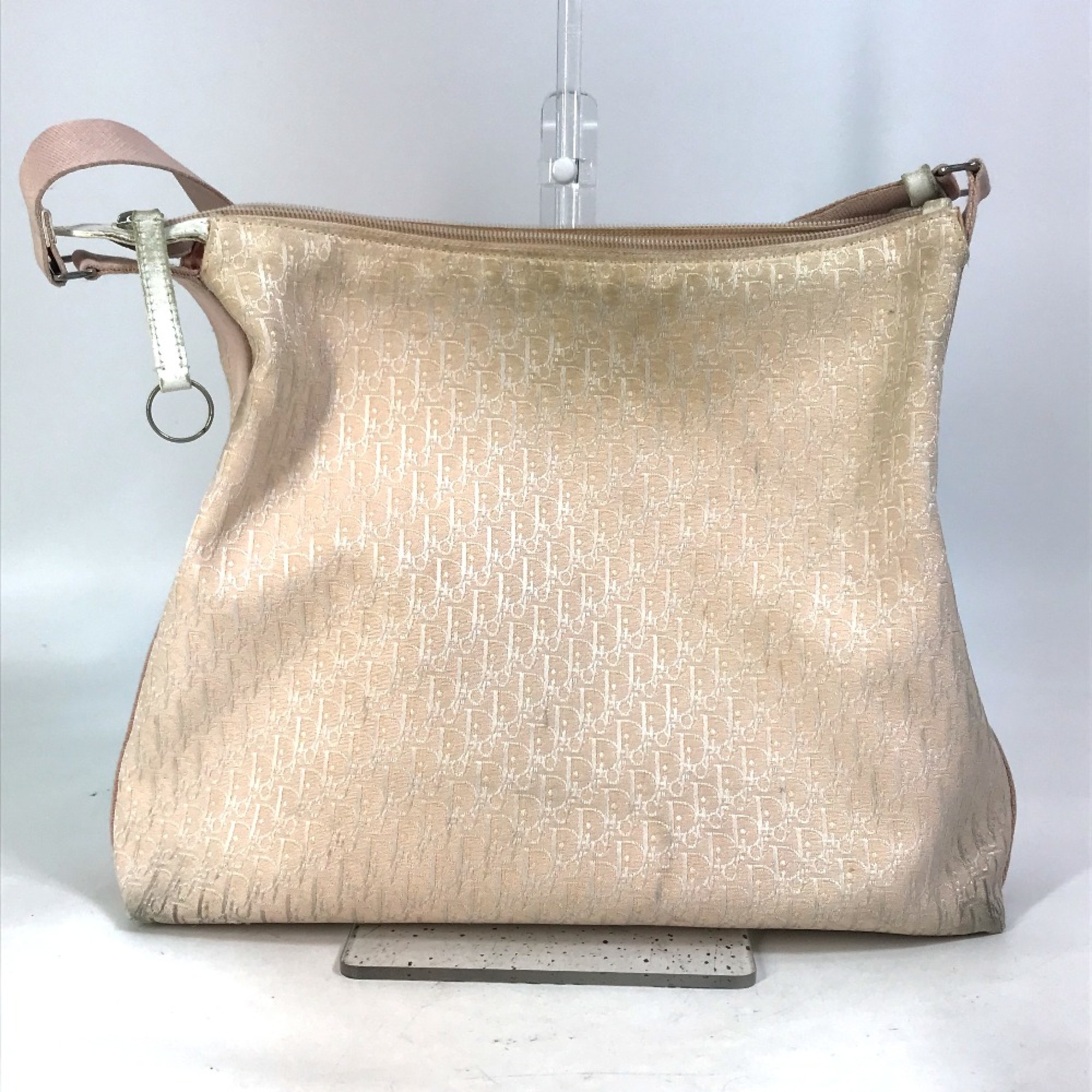 CHRISTIAN DIOR Trotter Bag Crossbody Shoulder Bag Pink x White