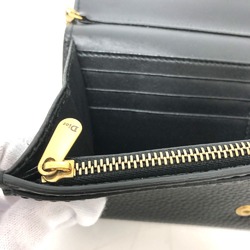 CHRISTIAN DIOR Logo/Crossbody bag chain wallet Shoulder Bag Black GoldHardware