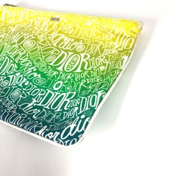 CHRISTIAN DIOR Pouch Clutch bag yellow Green