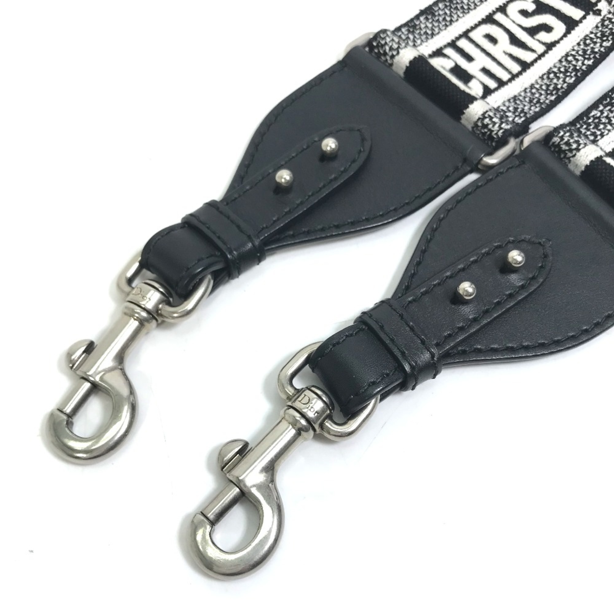 CHRISTIAN DIOR Shoulder strap Black White