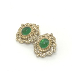 CHRISTIAN DIOR Accessories vintage Earrings Gold/Green