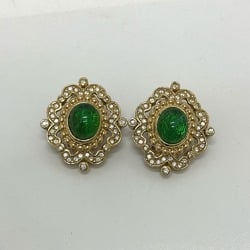 CHRISTIAN DIOR Accessories vintage Earrings Gold/Green