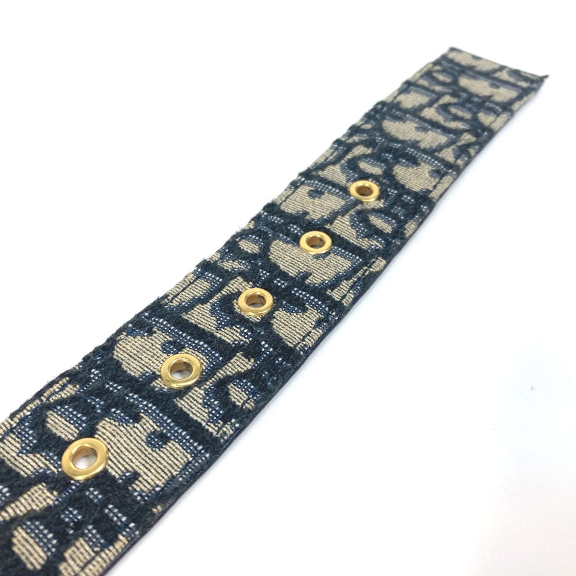 CHRISTIAN DIOR CD buckle belt Navy