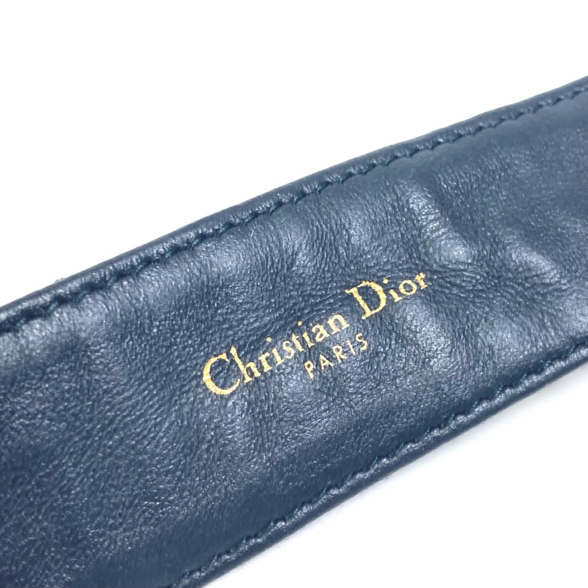 CHRISTIAN DIOR CD buckle belt Navy