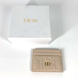 CHRISTIAN DIOR Cannage Business Card Holder Pass Case Card Case Beige