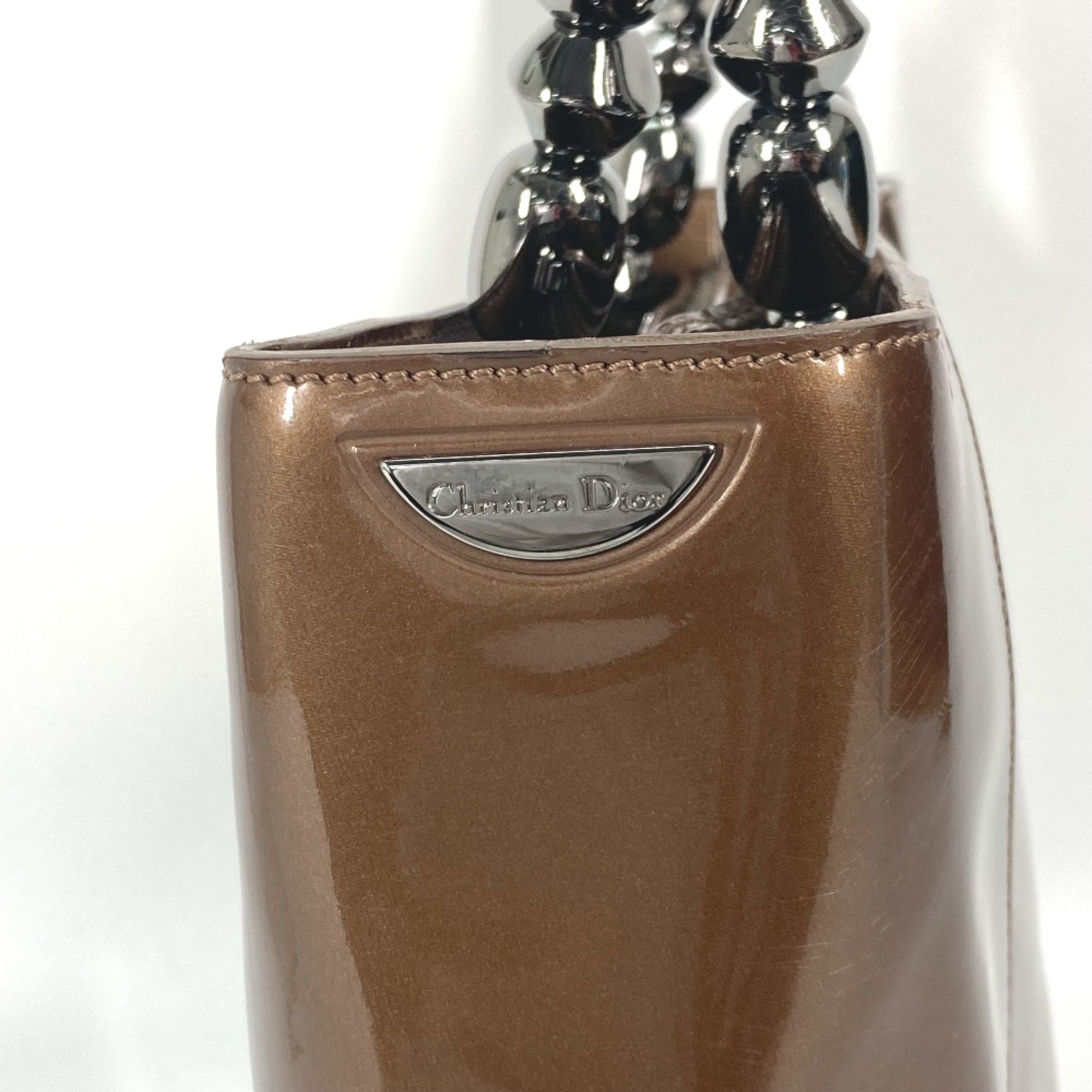 CHRISTIAN DIOR Tote Bag Hand Bag Brown