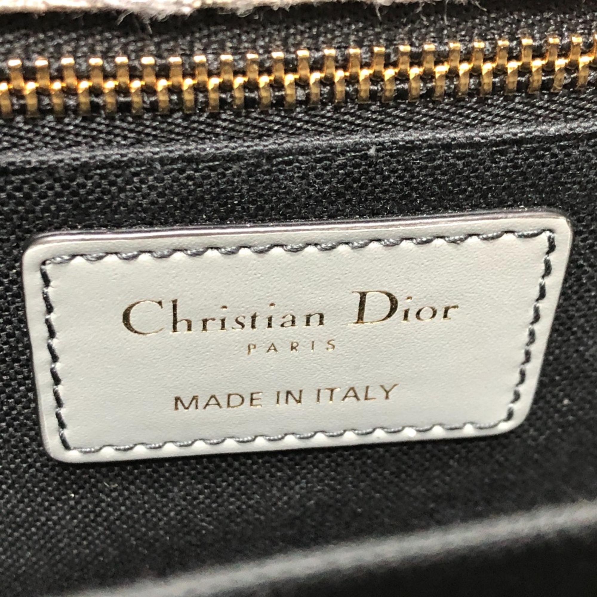 CHRISTIAN DIOR CD logo Montaigne Oblique bag shawl Crossbody Shoulder Bag gray GoldHardware