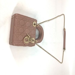 CHRISTIAN DIOR M0505ONGE_M50P Lady CHRISTIAN DIOR Cannage Chain Shoulder Bag Crossbody Bag Hand Bag Pink BeigeBased