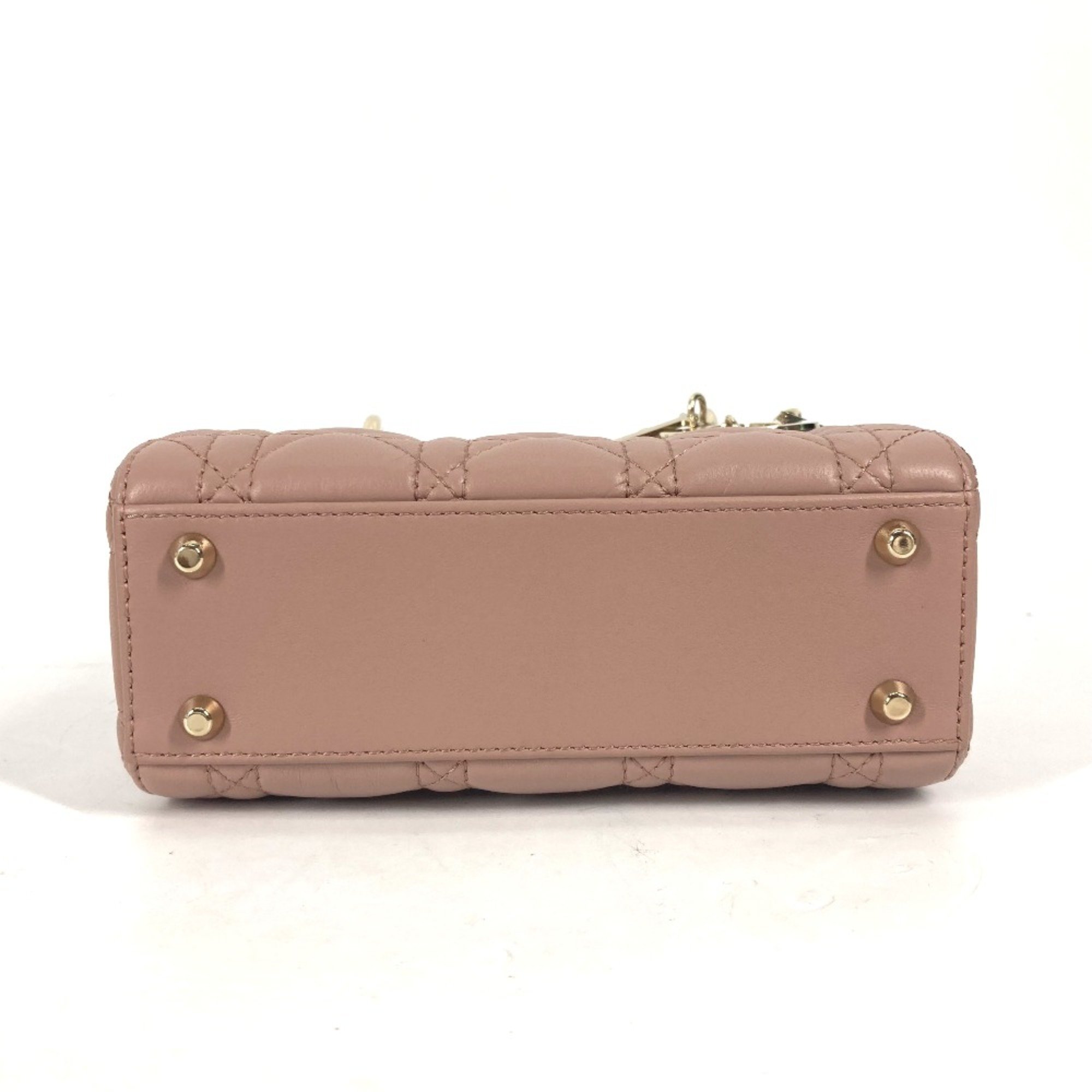 CHRISTIAN DIOR M0505ONGE_M50P Lady CHRISTIAN DIOR Cannage Chain Shoulder Bag Crossbody Bag Hand Bag Pink BeigeBased