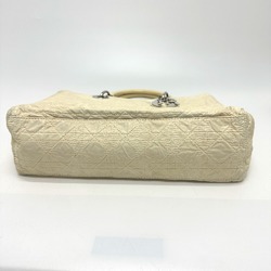 CHRISTIAN DIOR Cannage Quilted bag Hand Bag IvoryBased SilverHardware