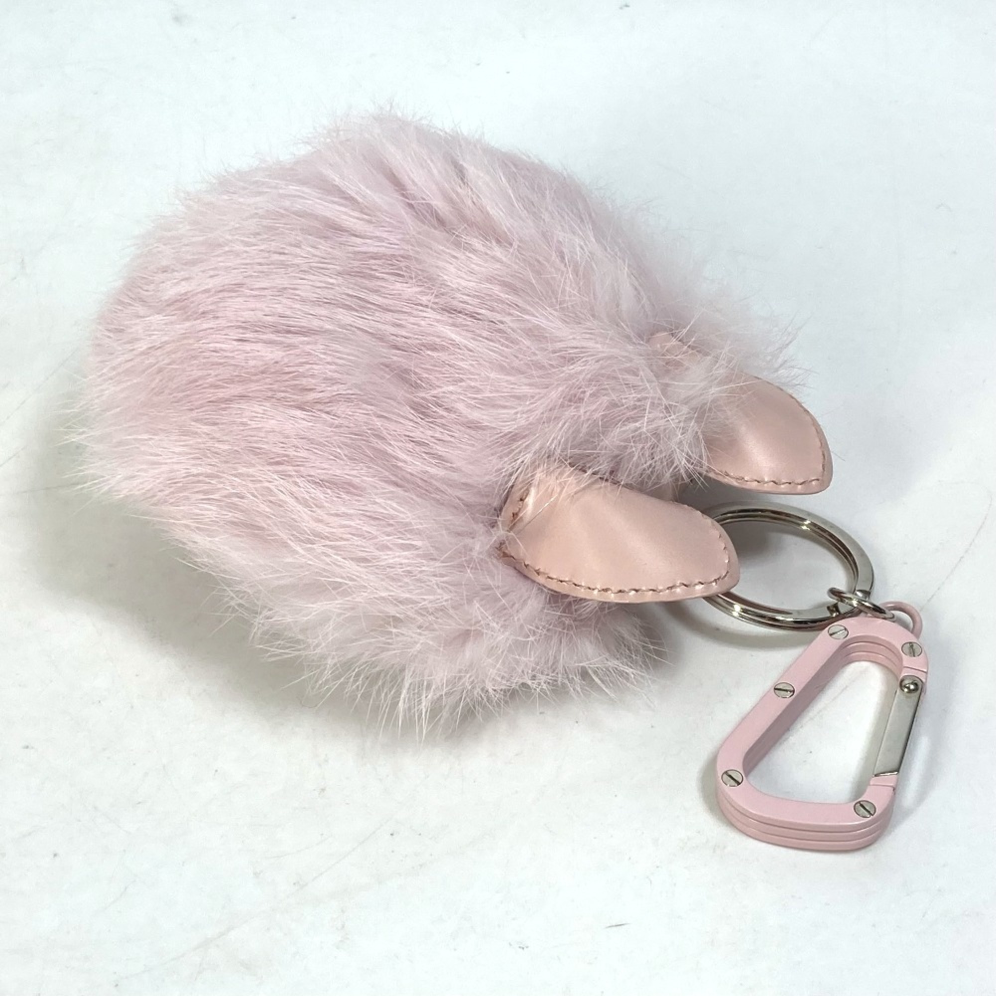 CHRISTIAN DIOR COOKIE Bag Charm carabiner Key Holder pink