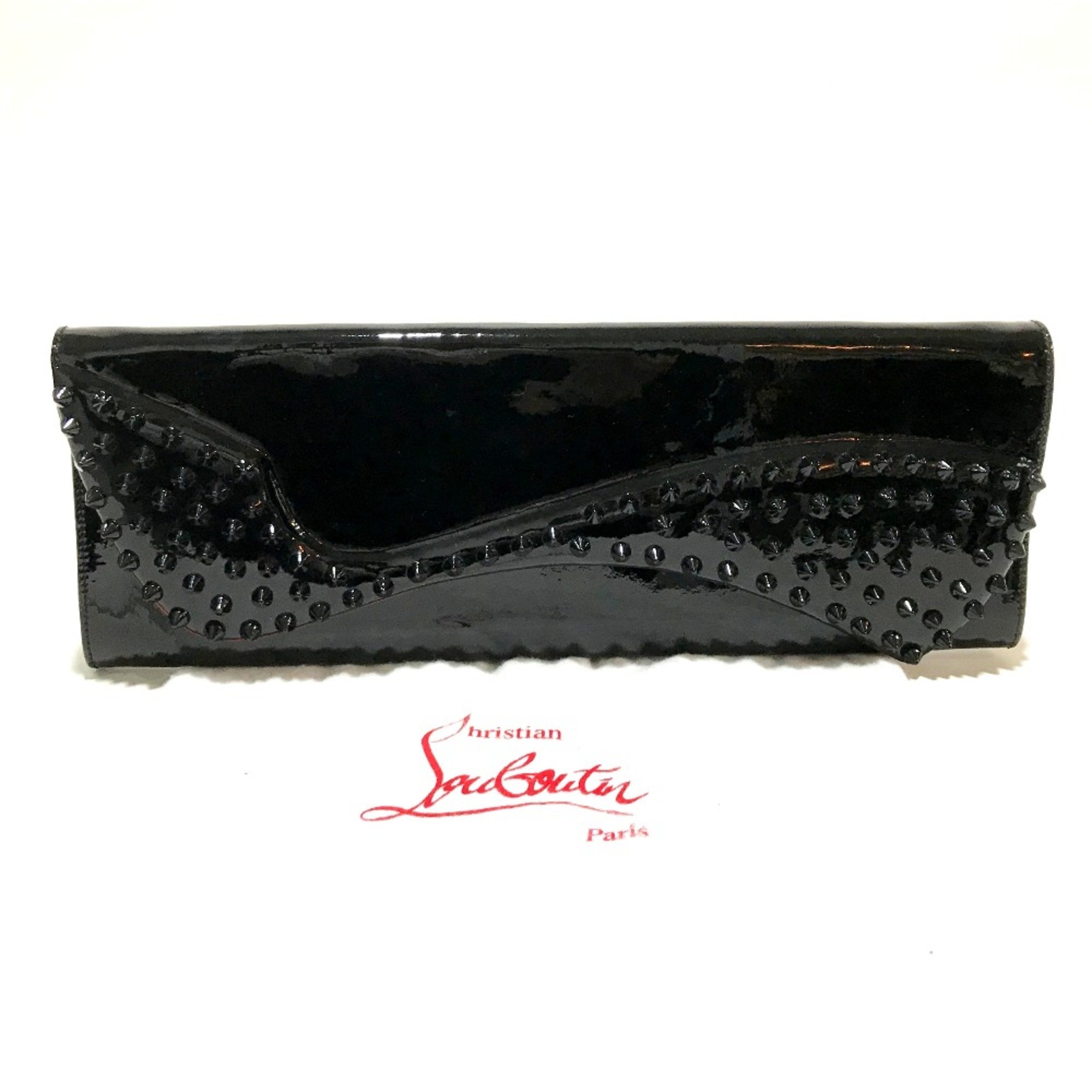 Christian Louboutin 3120524 Spike studs bag party bag Clutch bag Black