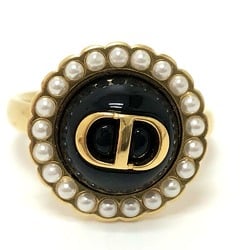 CHRISTIAN DIOR CD ring Ring Gold Black/White