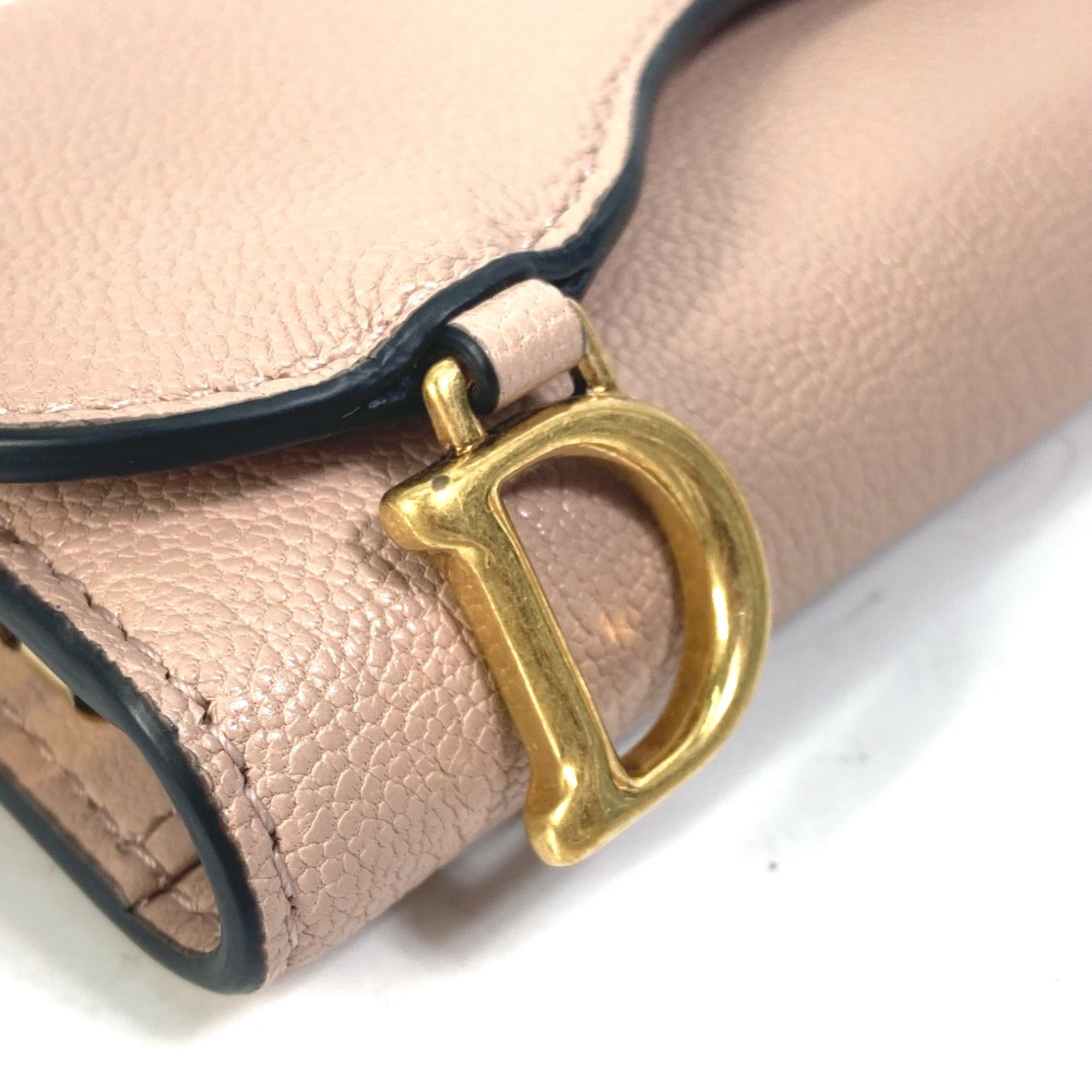 CHRISTIAN DIOR S5695CCEH saddle key key ring Key Case pink Gold