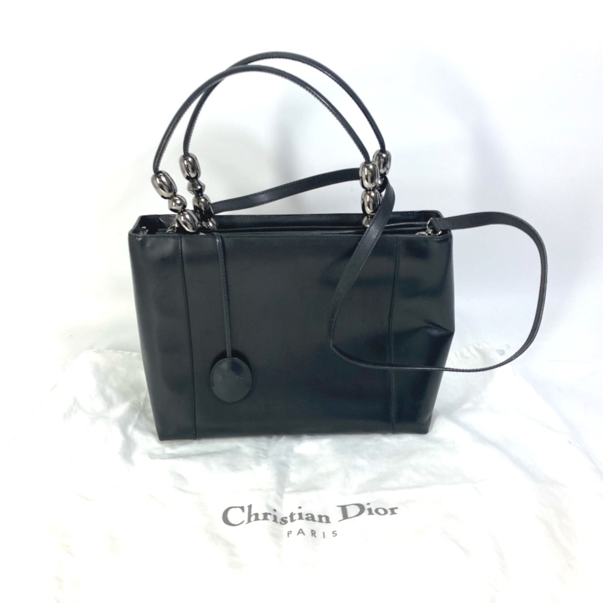 CHRISTIAN DIOR 2WAY bag Shoulder Bag Crossbody Tote Bag Hand Bag Black