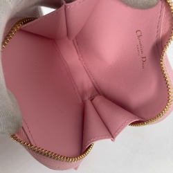 CHRISTIAN DIOR Pochette Crossbody 2WAY Bag Pouch Chain Bag Heart Cannage Shoulder Bag pink GoldHardware