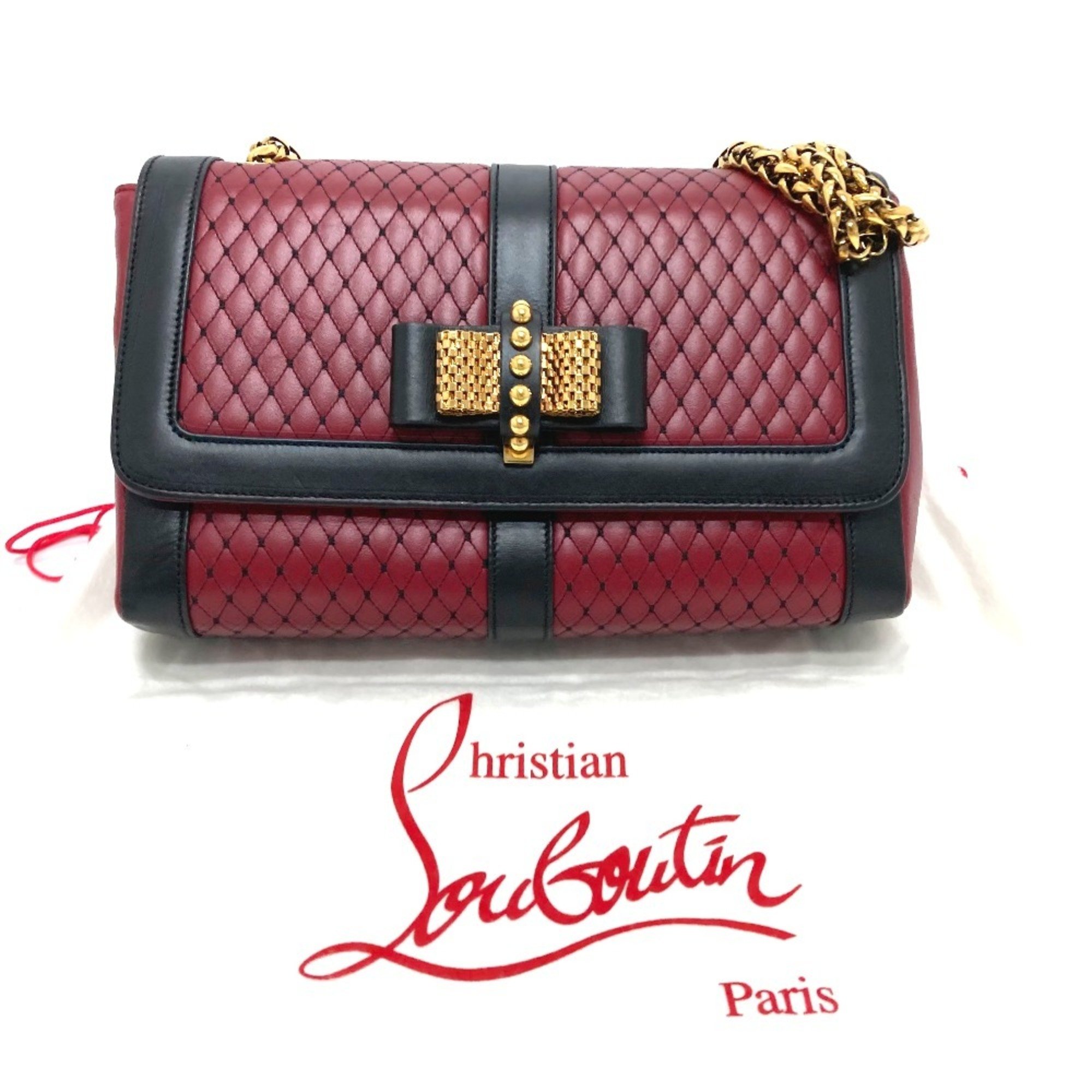 Christian Louboutin 3135011 Ribbon motif bag shoulder chain Shoulder Bag Red