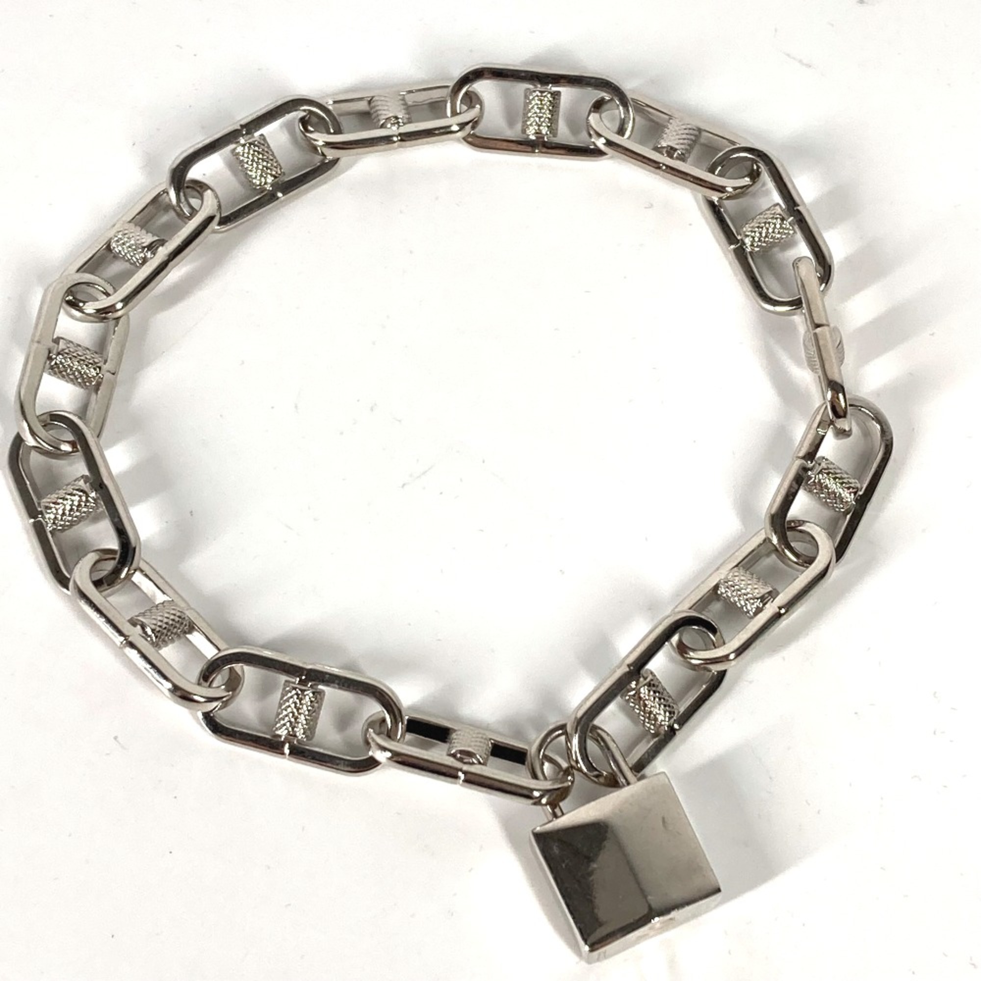 CHRISTIAN DIOR Padlock key Chain accessories Bracelet Silver