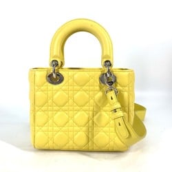 CHRISTIAN DIOR M0532PCAL LADY CHRISTIAN DIOR LADYDIOR 2WAY Hand Bag Star Shoulder Bag Hand Bag yellow