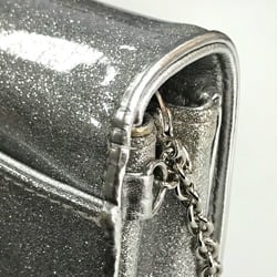 Christian Louboutin 1145132 Glitter 2WAY Chain Shoulder Bag Clutch bag Silver SilverHardware