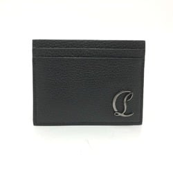 Christian Louboutin logo Business card holder Card Case Black Gunmetal