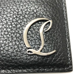 Christian Louboutin logo Business card holder Card Case Black Gunmetal