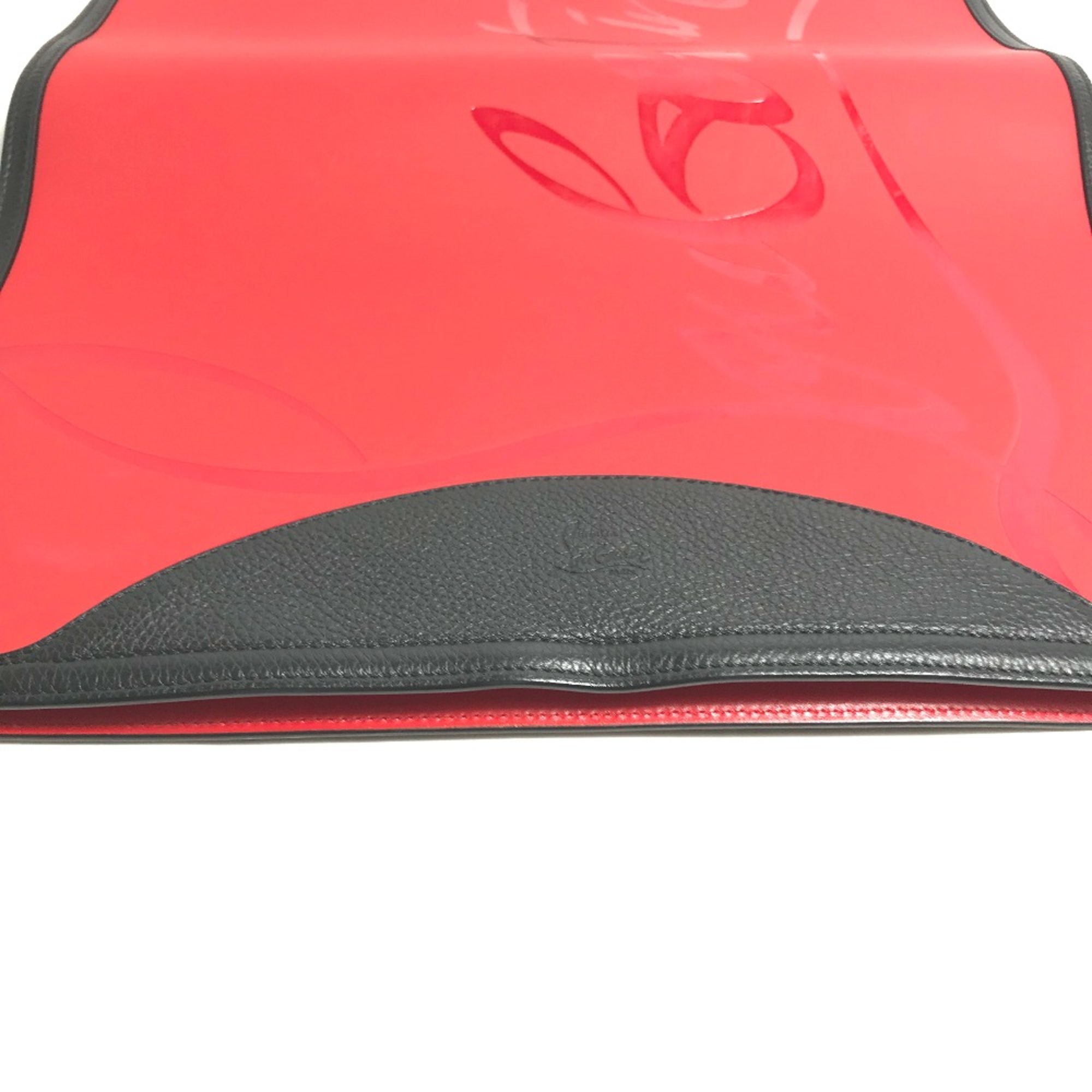 Christian Louboutin Two fold 2WAY Clutch bag Hand Bag Black Red