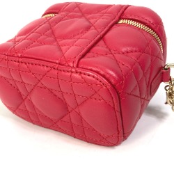 CHRISTIAN DIOR S0918ONMJ LADY CHRISTIAN DIOR LADY DIOR 2WAY Shoulder Bag Hand Bag Vanity bag RedBased