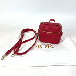 CHRISTIAN DIOR S0918ONMJ LADY CHRISTIAN DIOR LADY DIOR 2WAY Shoulder Bag Hand Bag Vanity bag RedBased