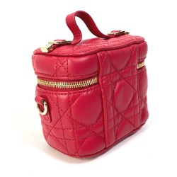 CHRISTIAN DIOR S0918ONMJ LADY CHRISTIAN DIOR LADY DIOR 2WAY Shoulder Bag Hand Bag Vanity bag RedBased