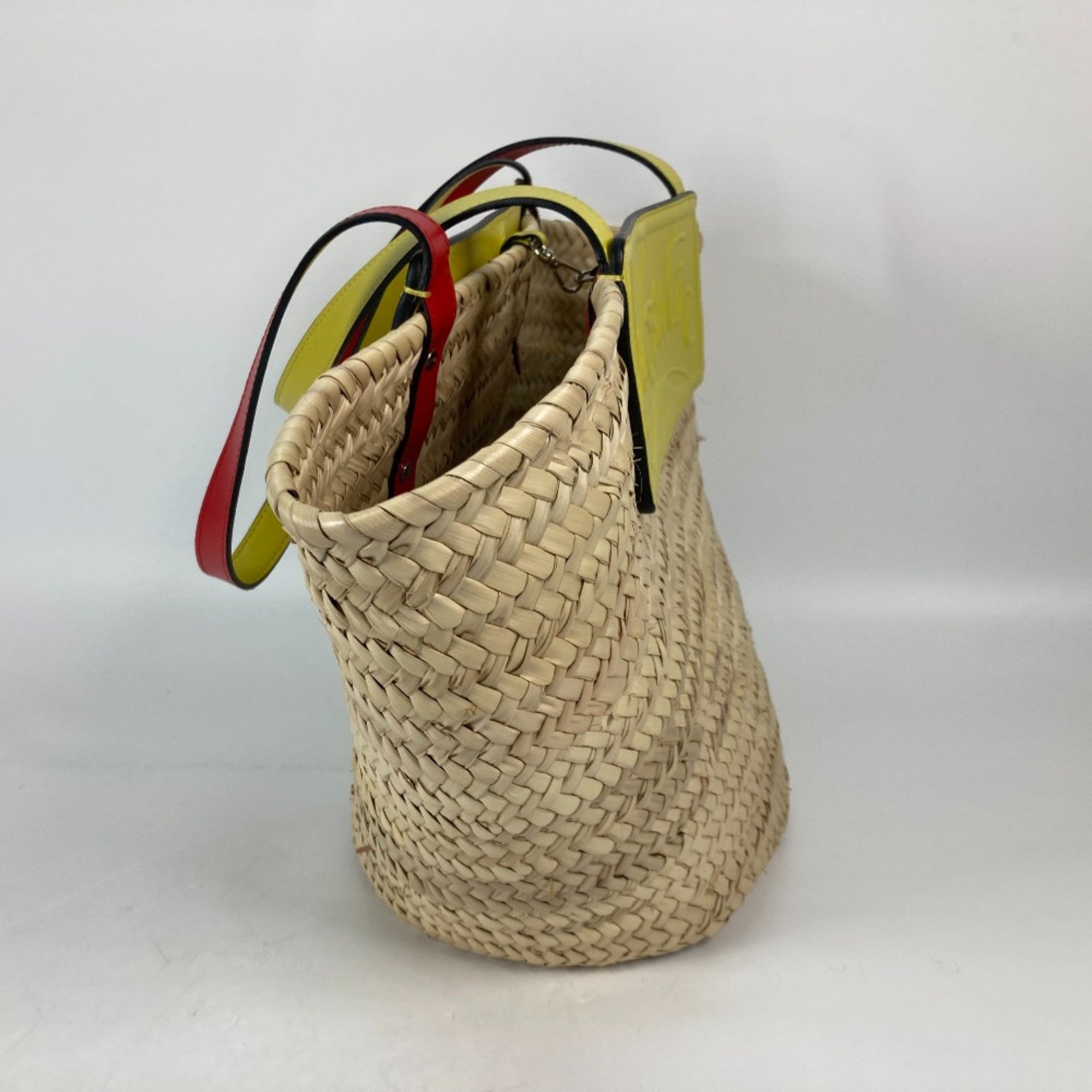 Christian Louboutin 1215220 Tote Bag basket bag bag basket bag Shoulder Bag yellow Beige