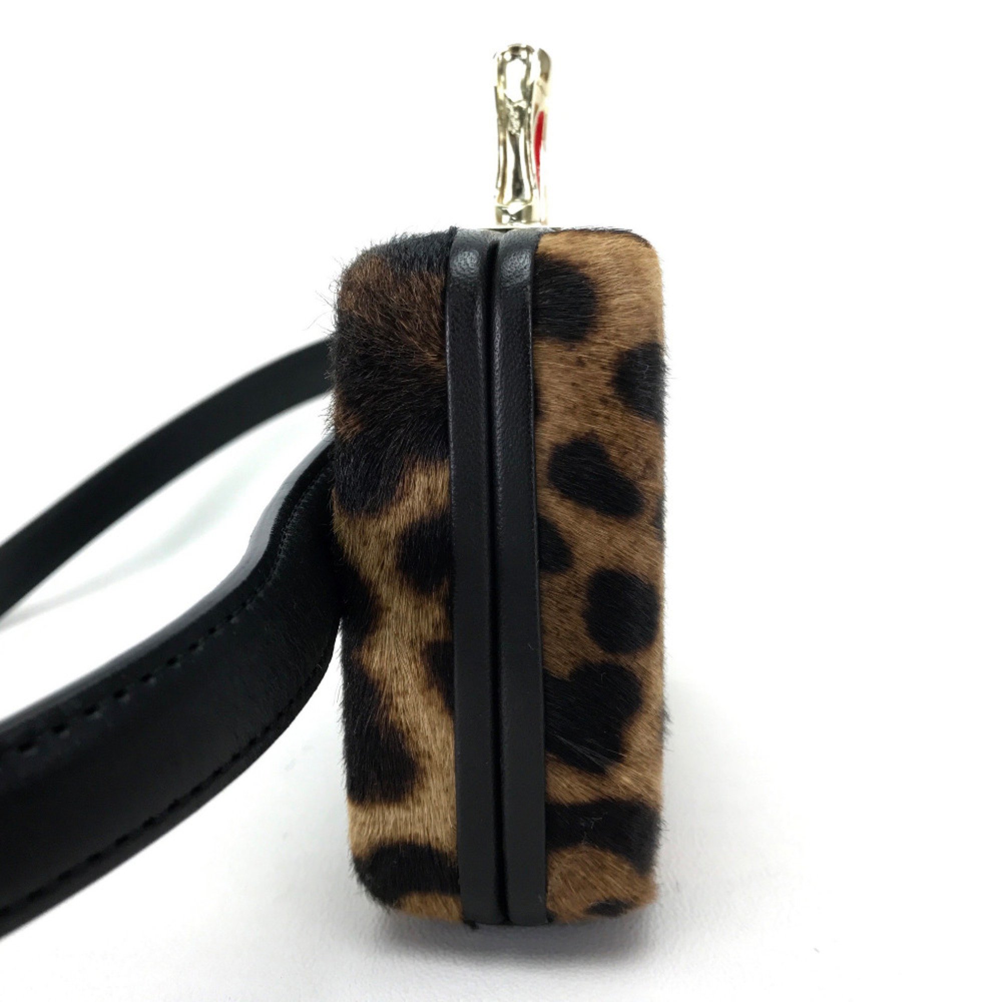 Christian Louboutin 3110421 Leopard leopard leopard pattern bag waist pouch belt bag Waist Pouch Brown