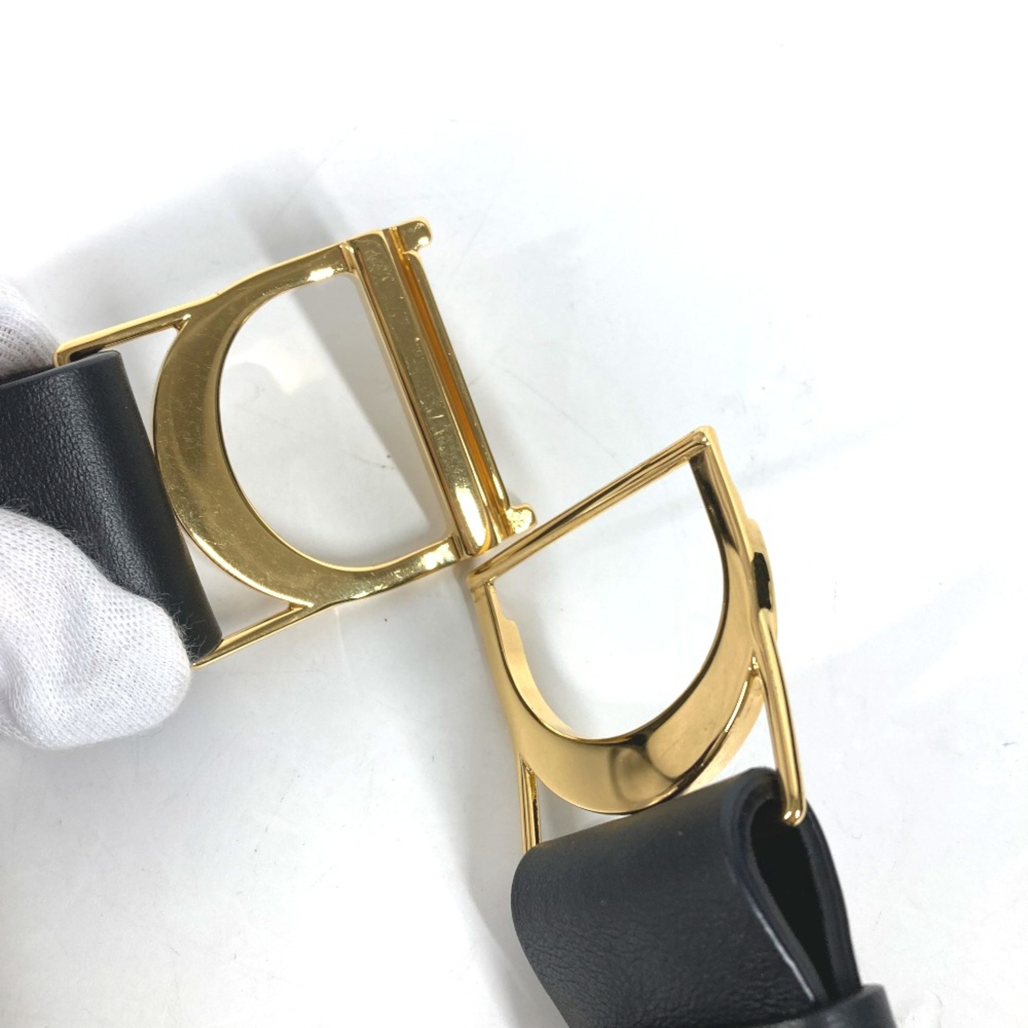 CHRISTIAN DIOR belt Black Gold