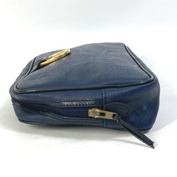 CHRISTIAN DIOR Trotter vintage bag Cluch Bag Navy