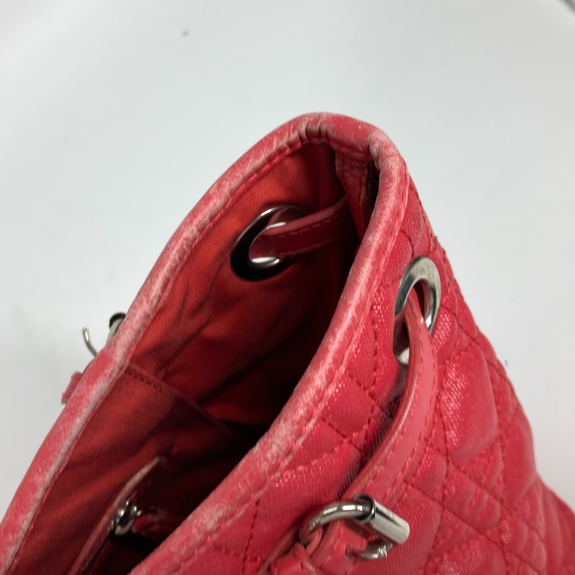 CHRISTIAN DIOR Bag Tote Bag logo Shoulder Bag RedBased