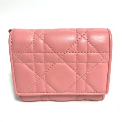 CHRISTIAN DIOR LADY CHRISTIAN DIOR LADYDIOR Compact Wallet Tri-fold Trifold wallet pink