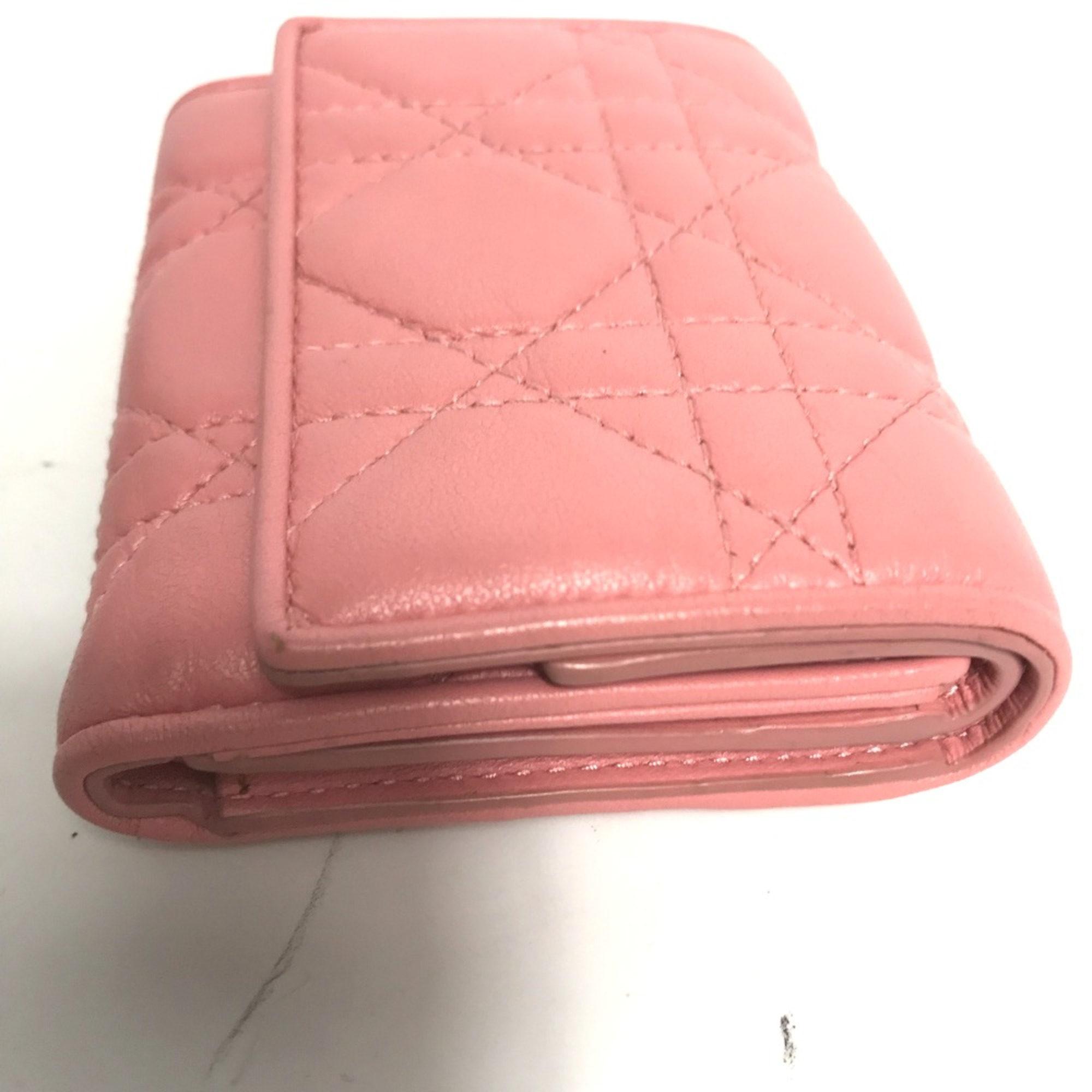 CHRISTIAN DIOR LADY CHRISTIAN DIOR LADYDIOR Compact Wallet Tri-fold Trifold wallet pink