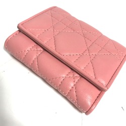 CHRISTIAN DIOR LADY CHRISTIAN DIOR LADYDIOR Compact Wallet Tri-fold Trifold wallet pink