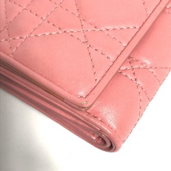 CHRISTIAN DIOR LADY CHRISTIAN DIOR LADYDIOR Compact Wallet Tri-fold Trifold wallet pink