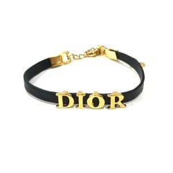 CHRISTIAN DIOR Choker Bangle Accessories Bracelet Black GoldHardware