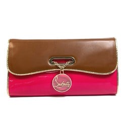 Christian Louboutin 1120586 Bicolor Bag Hand Bag Clutch bag Brown x pink