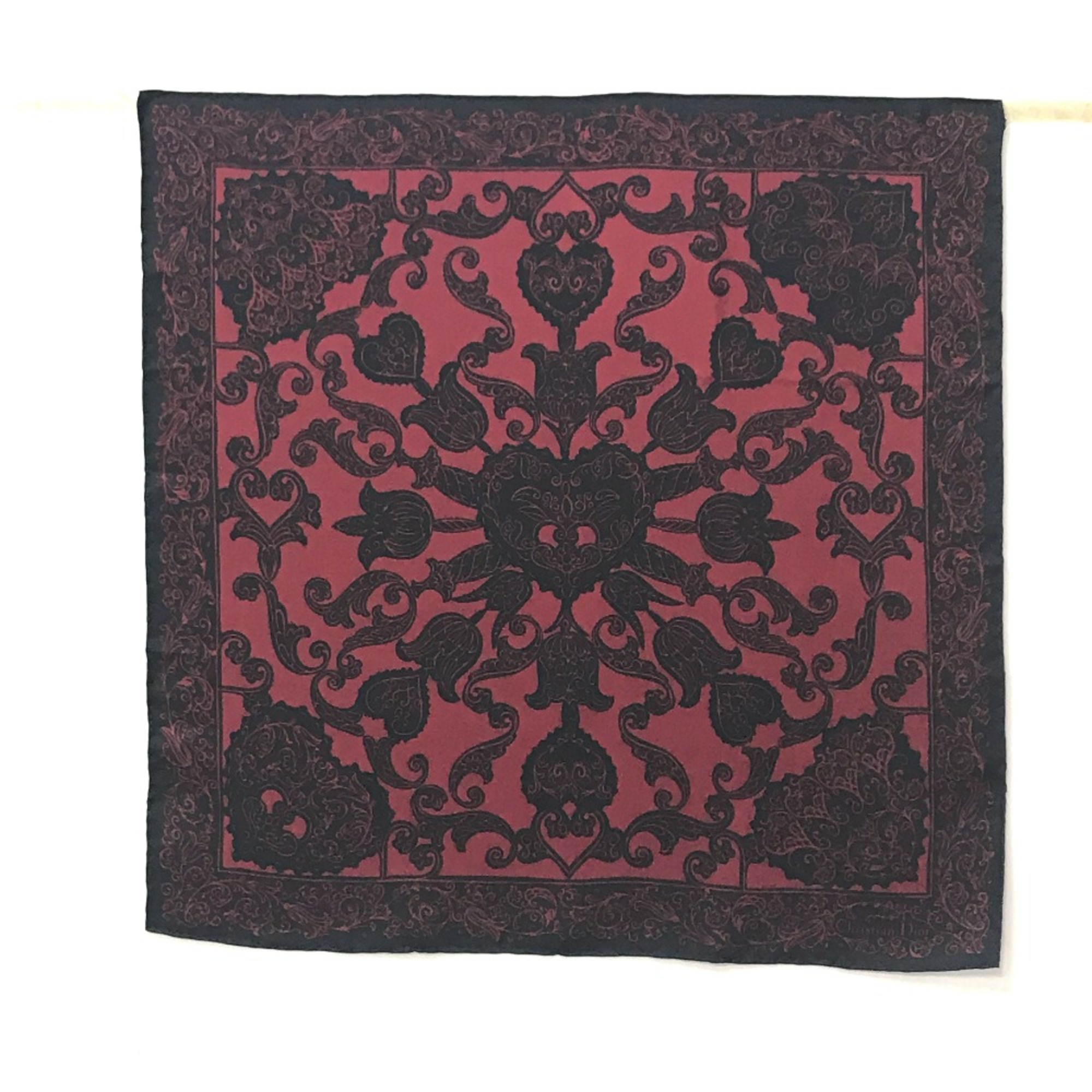 CHRISTIAN DIOR Scarf Black Red