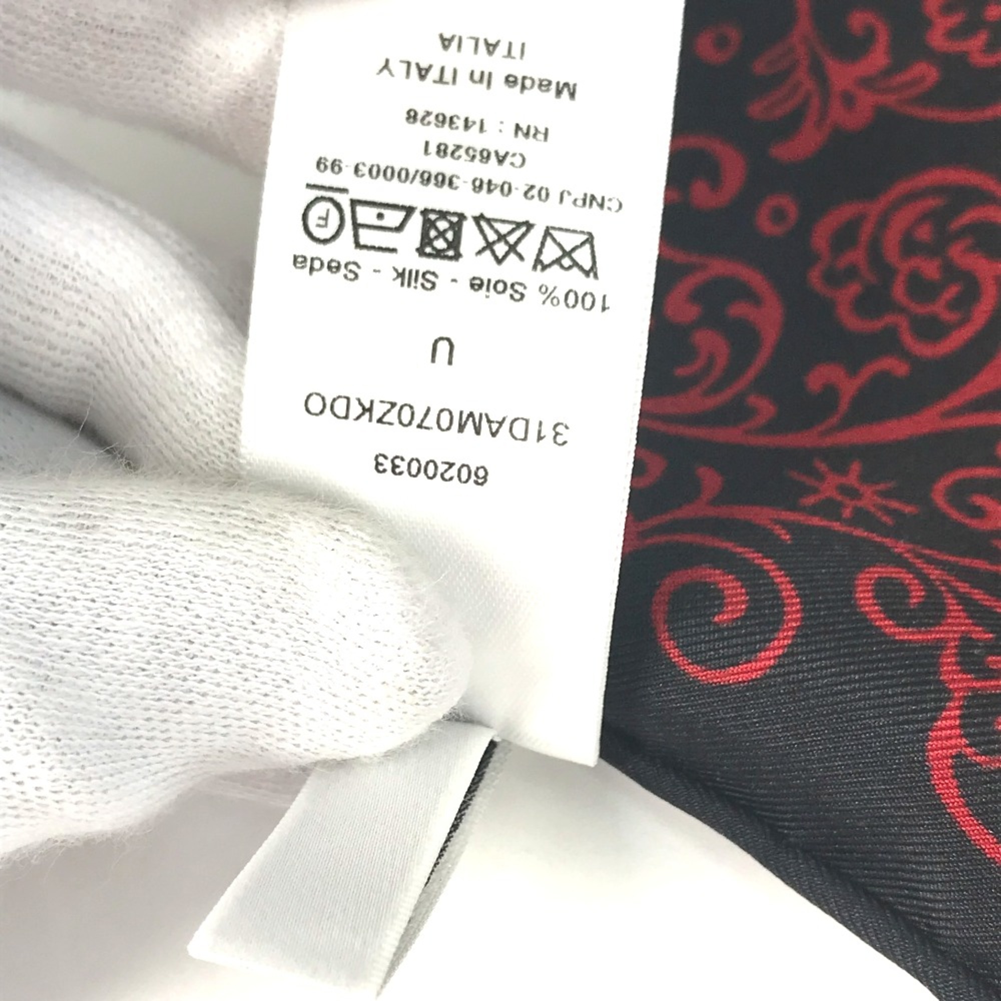 CHRISTIAN DIOR Scarf Black Red