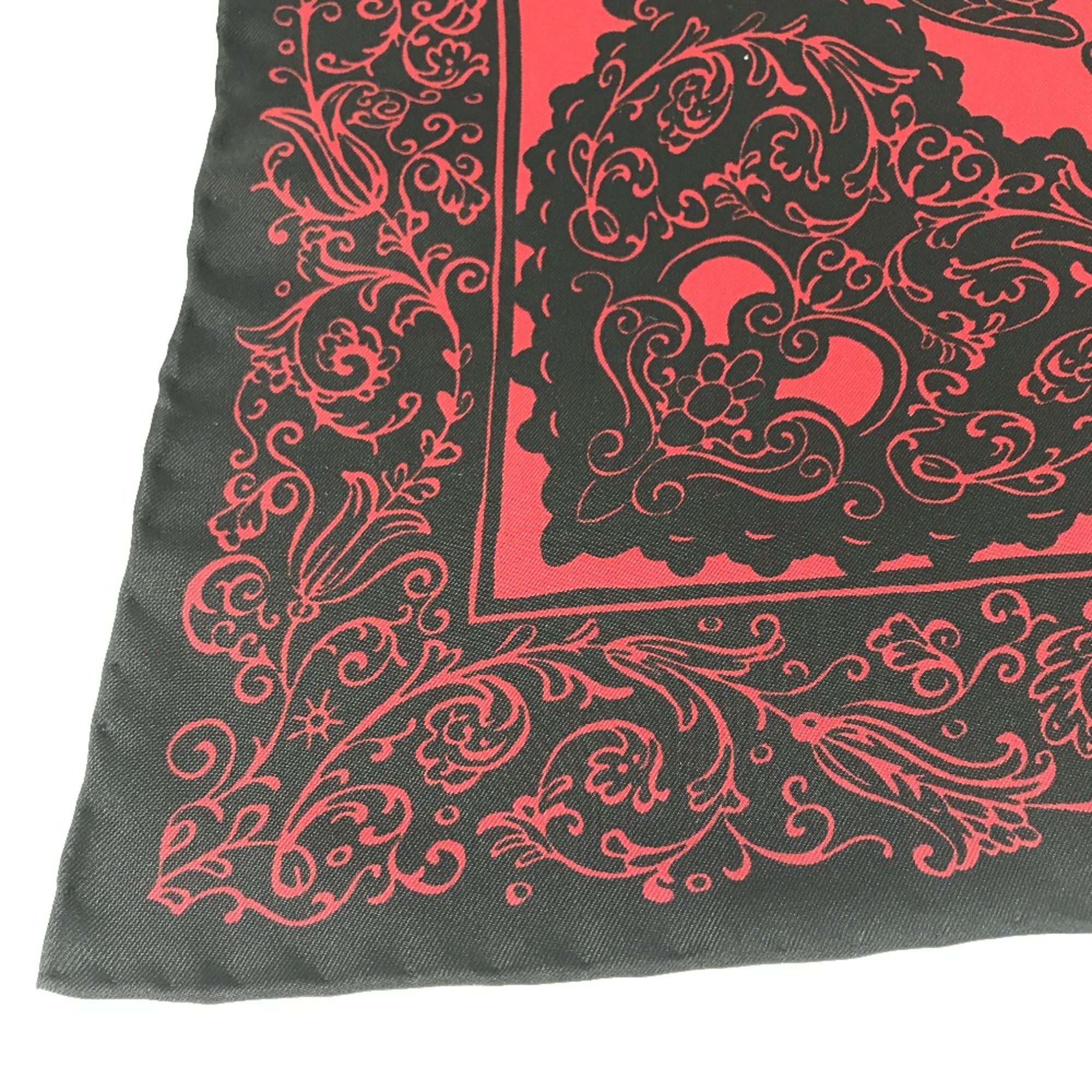 CHRISTIAN DIOR Scarf Black Red